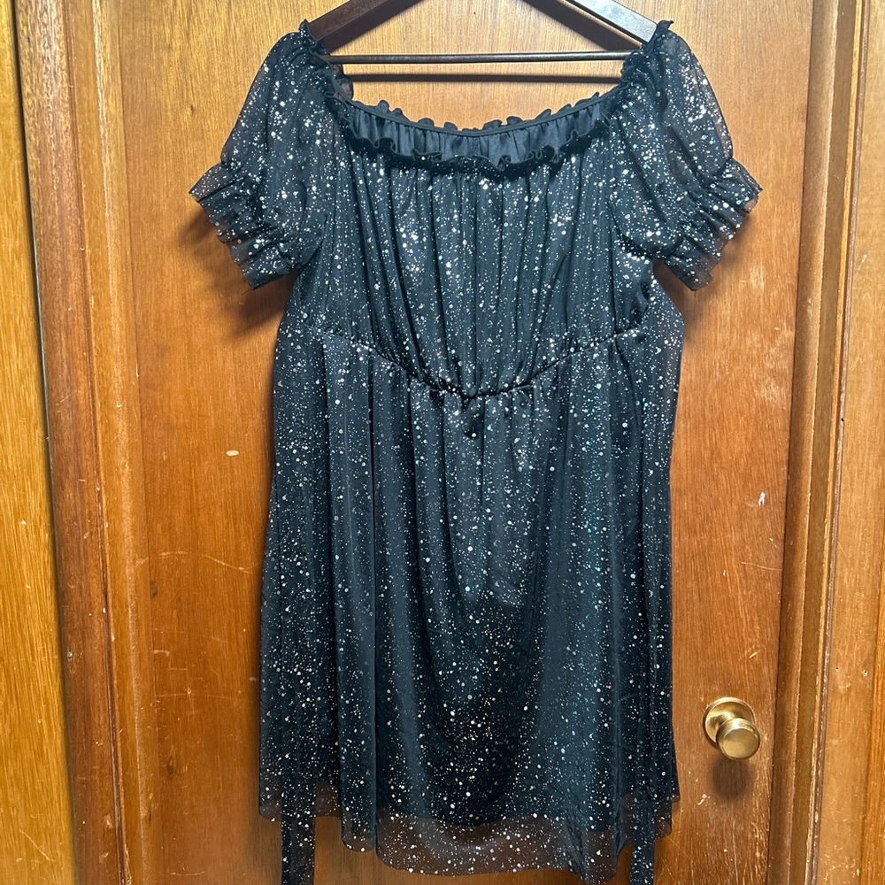 SHEIN Black Glitter Dress